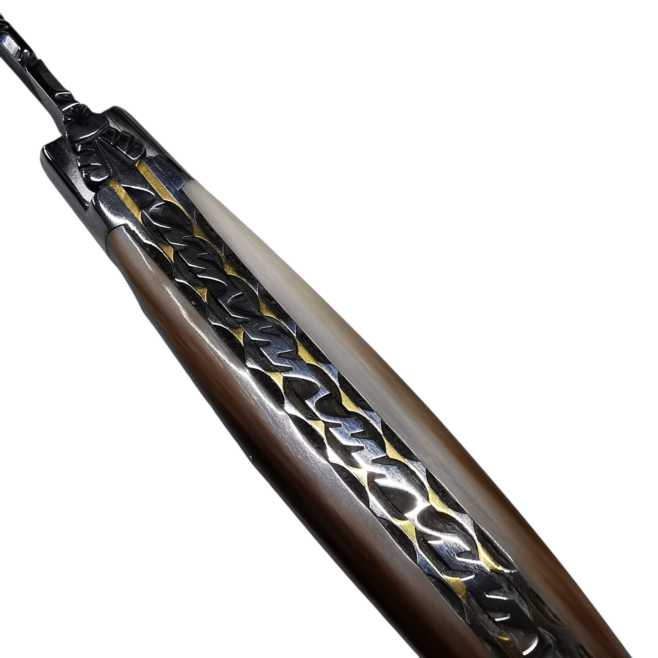 Laguiole Village Taschenmesser mit 12 cm Hornspitzengriff – Bild 5