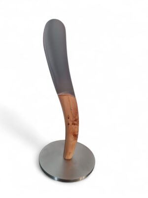 TMC Coutelier Buttermesser,Olivenholz, Beige mit Metall Standfuss