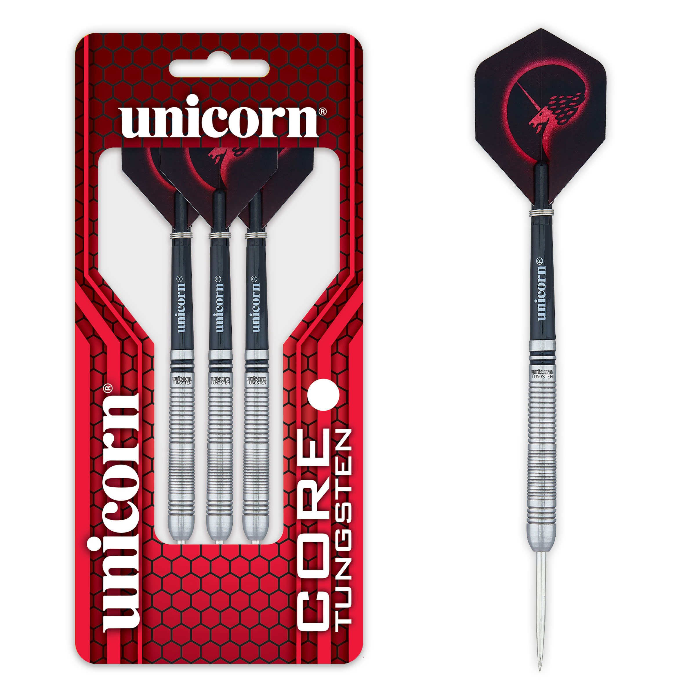 UNICORN Steeldarts CoreTun Style 2, Tungsten, 20g., Silber