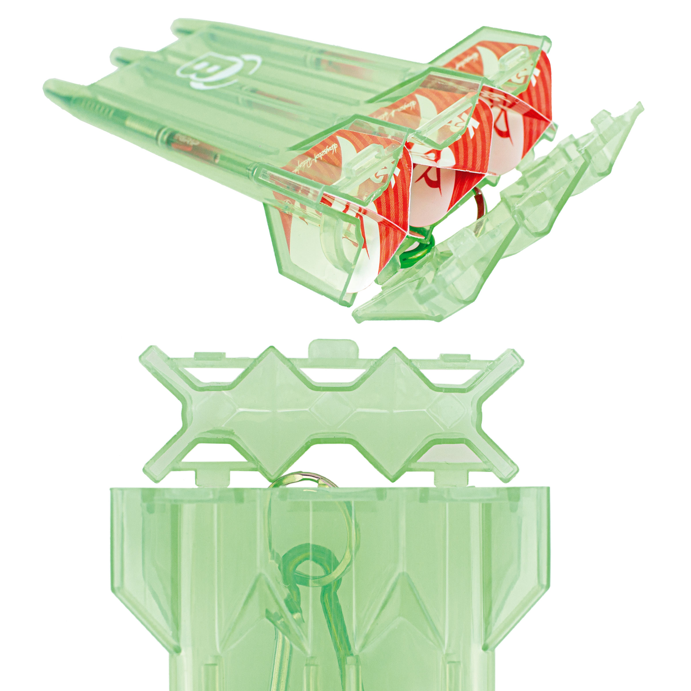 Bull´s Hartplastik Dartcase für Steeldarts, Softdarts AcraX, Grün – Bild 4