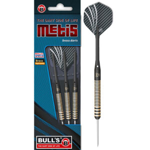 Steeldarts. Bull´s, Metis, Messing, 23g, Schwarz