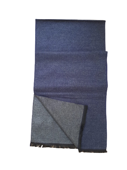 Hemley Herren Viscoseschal blau grau meliert