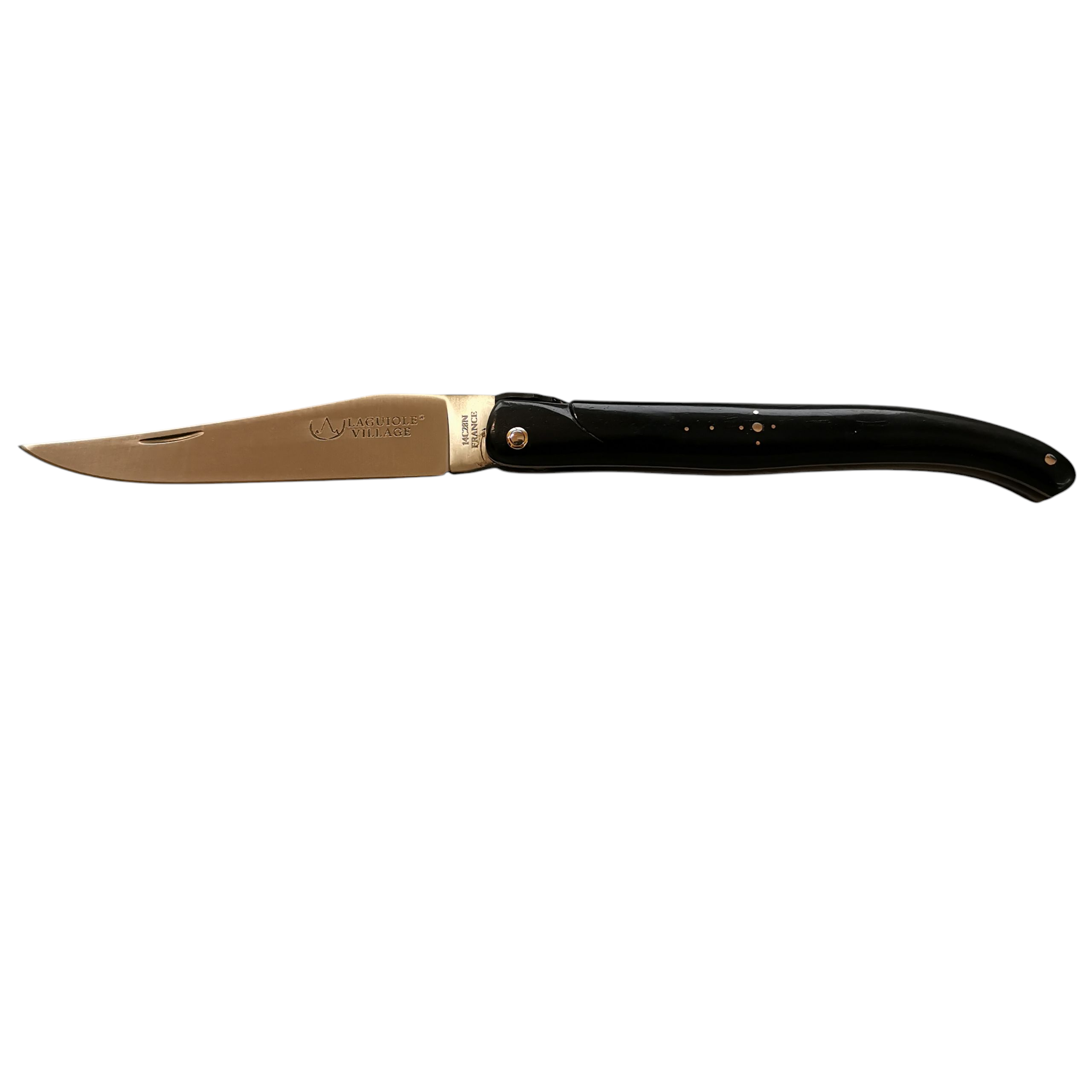 Laguiole Village "Calavera" Taschenmesser mit 12 cm Ebenholzgriff