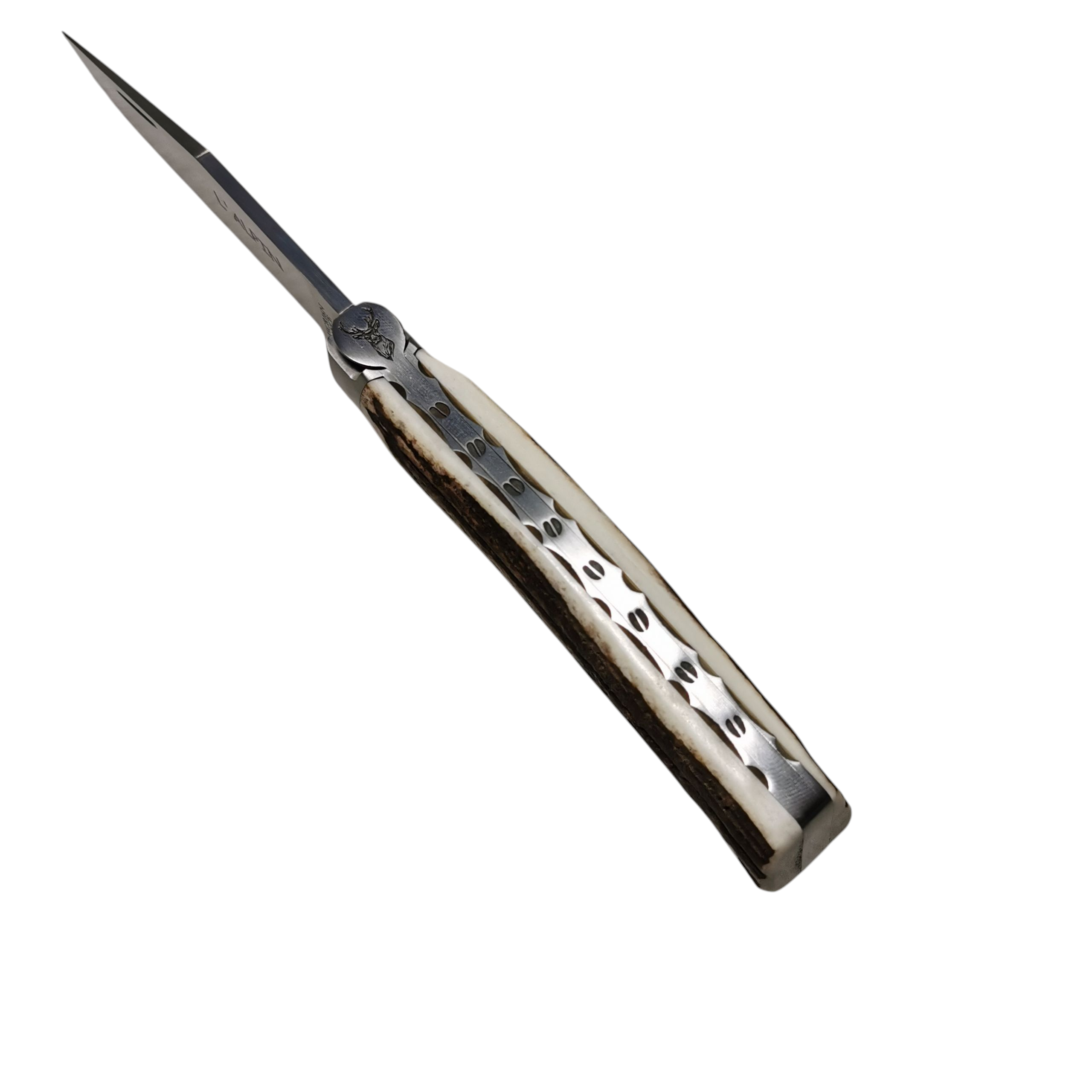 Laguiole Village Taschenmesser, L'Alpin, 10 cm Hirschhorngriff – Bild 3