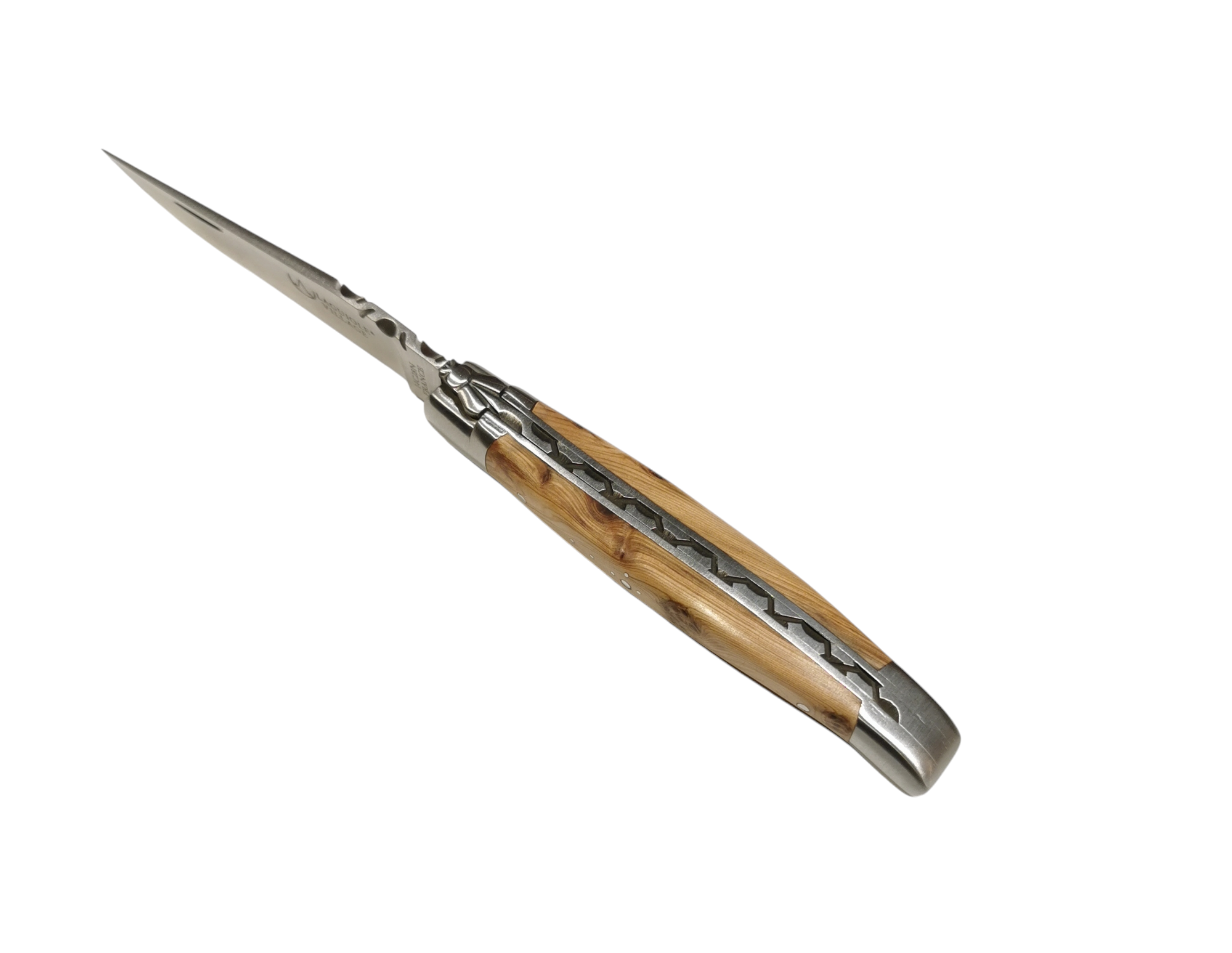 Laguiole Village Taschenmesser mit 12 cm Wacholderholzgriff – Bild 3