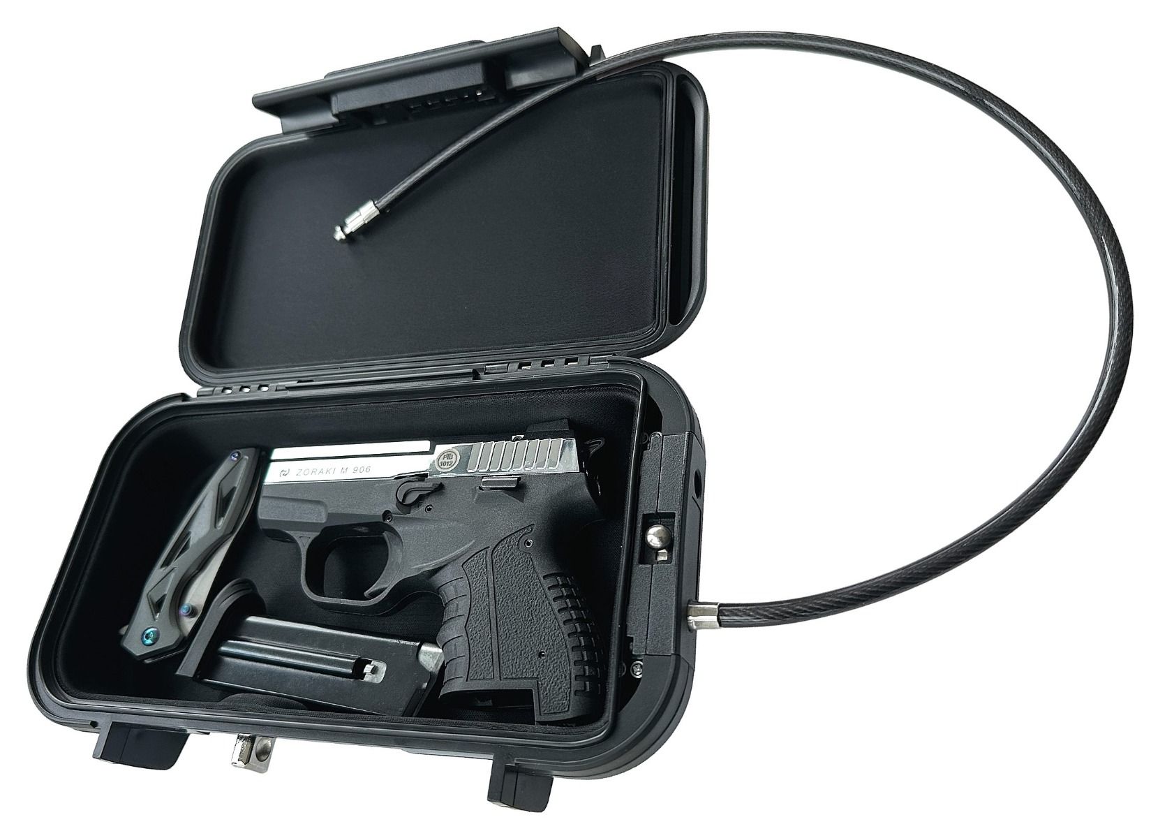 Buchner Strandtresor mit Stahlseil in Schwarz – Bild 3