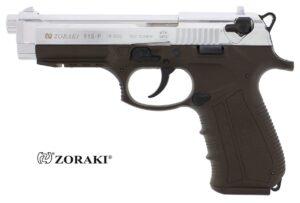 Zoraki 918 Chrom mit ODG Griffschalen Schreckschusspistole im Kal. 9mm P.A.K.