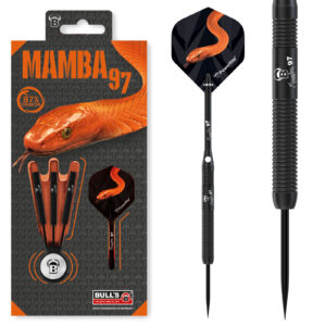 Steeldarts Bull`s, Mamba97 M1, 97% Tungsten, Titanbeschichtung, 21g, Schwarz