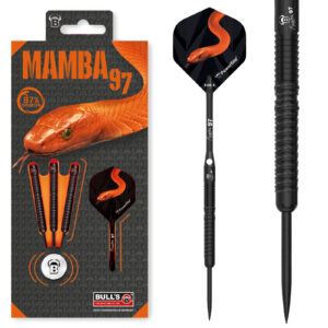 Steeldarts Bull´s Mamba97 M6, 97% Tungsten, 23g., Schwarz