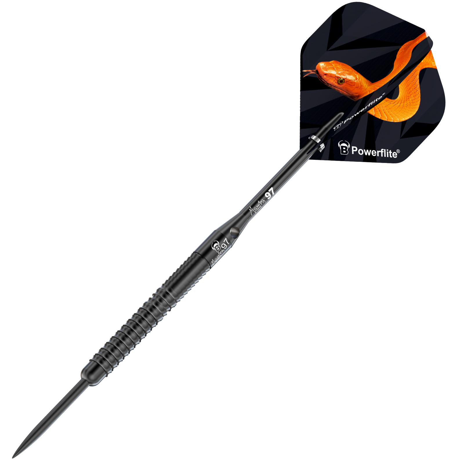 Steeldarts Bull´s Mamba97 M6, 97% Tungsten, 25g., Schwarz – Bild 3