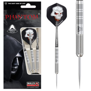 Steeldarts Bull's, Phantom P1, 80% Tungsten, 23g., Silber