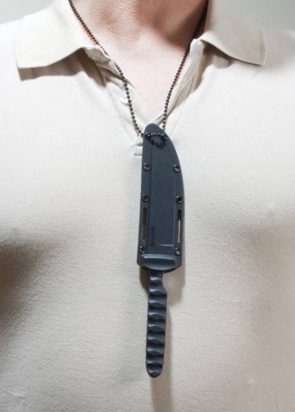 Cold Steel Drop Point Spike Neck Knife mit Griv-Ex Griff – Bild 3