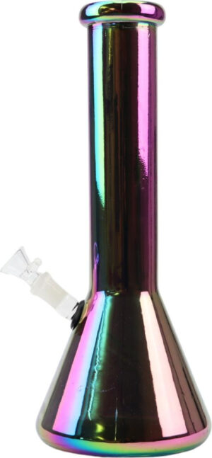Bong Glas Rainbow, bunt, 32,5cm hoch, 13cm breit