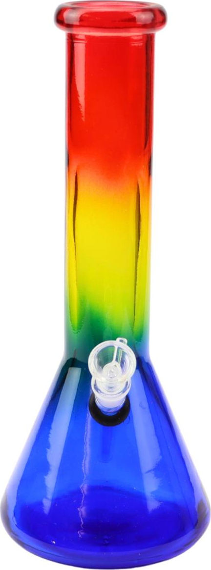 Bong Glas Blau/Rot/Gelb Verlauf, 32,5cm hoch, Bunt – Bild 2