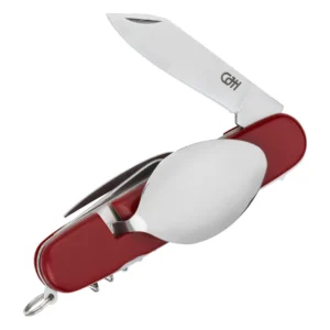 Herbertz klappbares Campingbesteck, 7 Teilig, rot