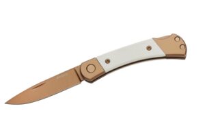 Herbertz, Taschenmesser, Titanbeschichtung Rosengold, D2, Small, Weiß