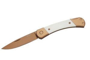 Herbertz, Taschenmesser, Titanbeschichtung Rosengold, D2, Medium, Weiß