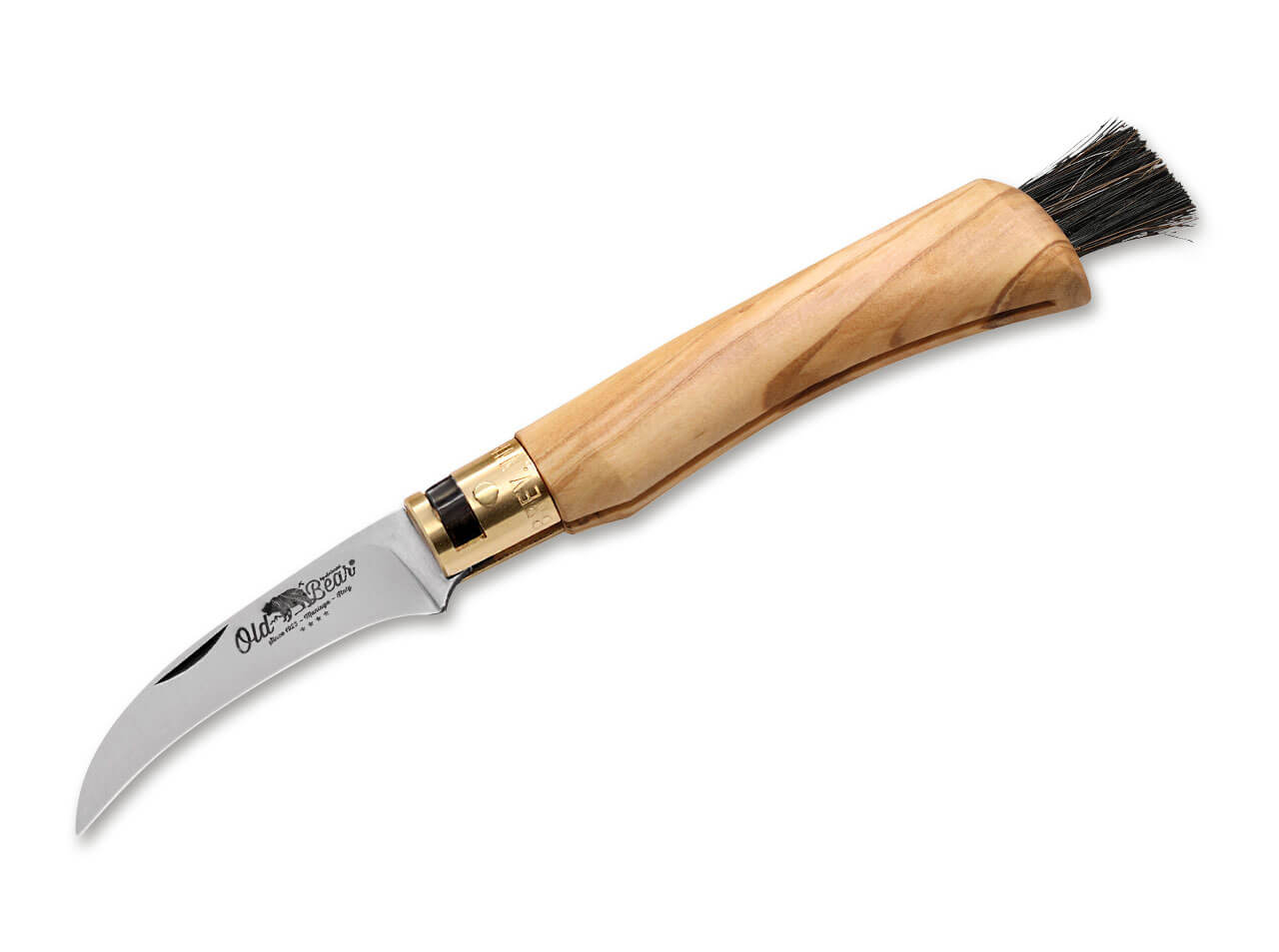 Old Bear Mushroom Olive Pilzmesser mit Bürste