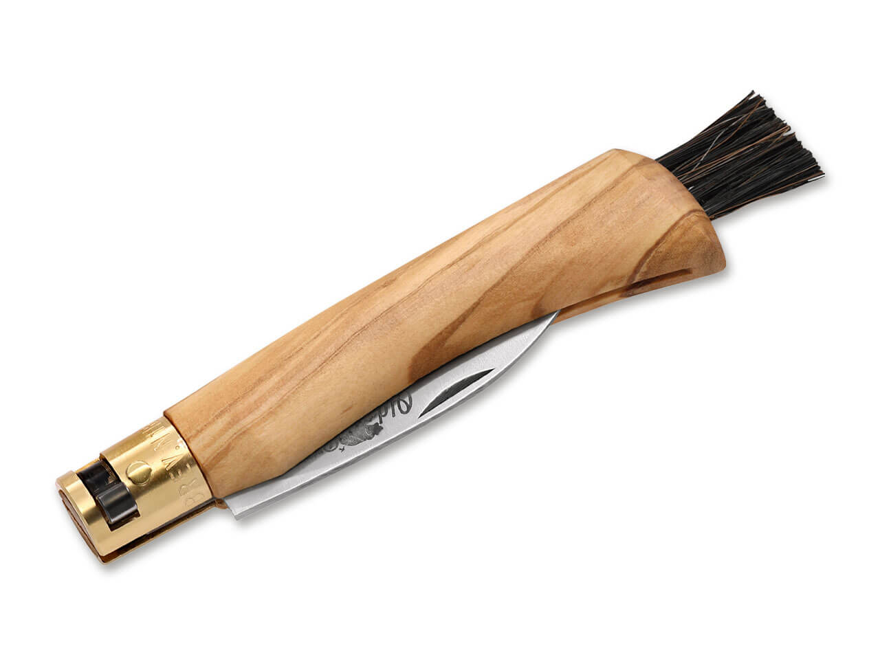 Old Bear Mushroom Olive Pilzmesser mit Bürste – Bild 2