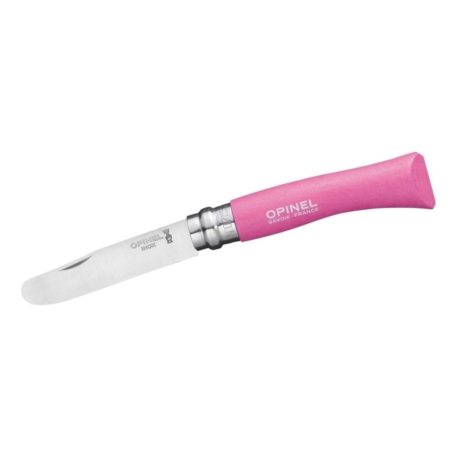 Opinel Kindermesser mit Buchenholz Griff in No 07 in Pink