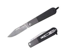 Real Steel Real Barlow RB-3 Clip Point, Taschenmesser, schwarz