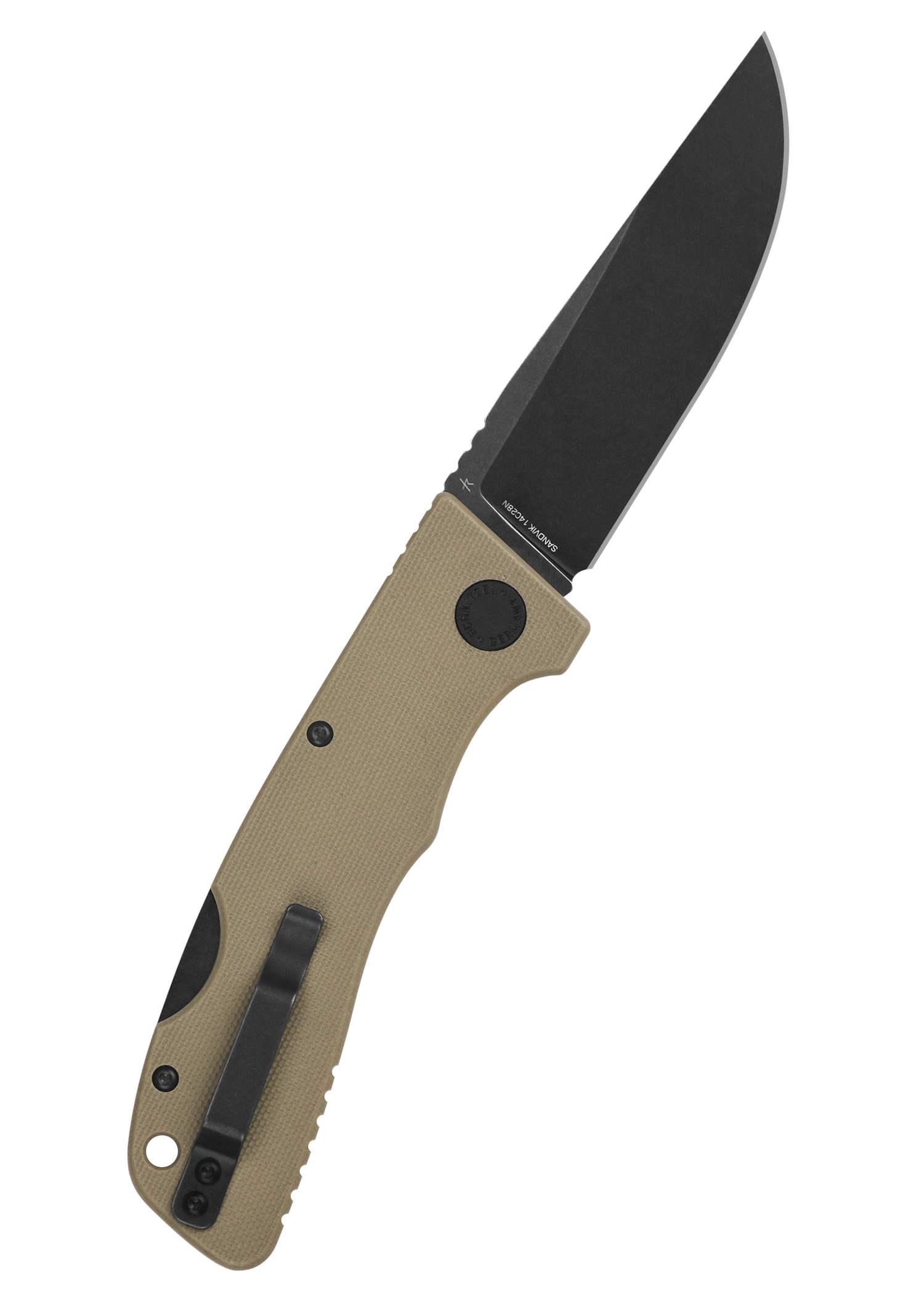 Schnitzel KVAR G10 Braun Taschenmesser mit Hosenclip – Bild 2