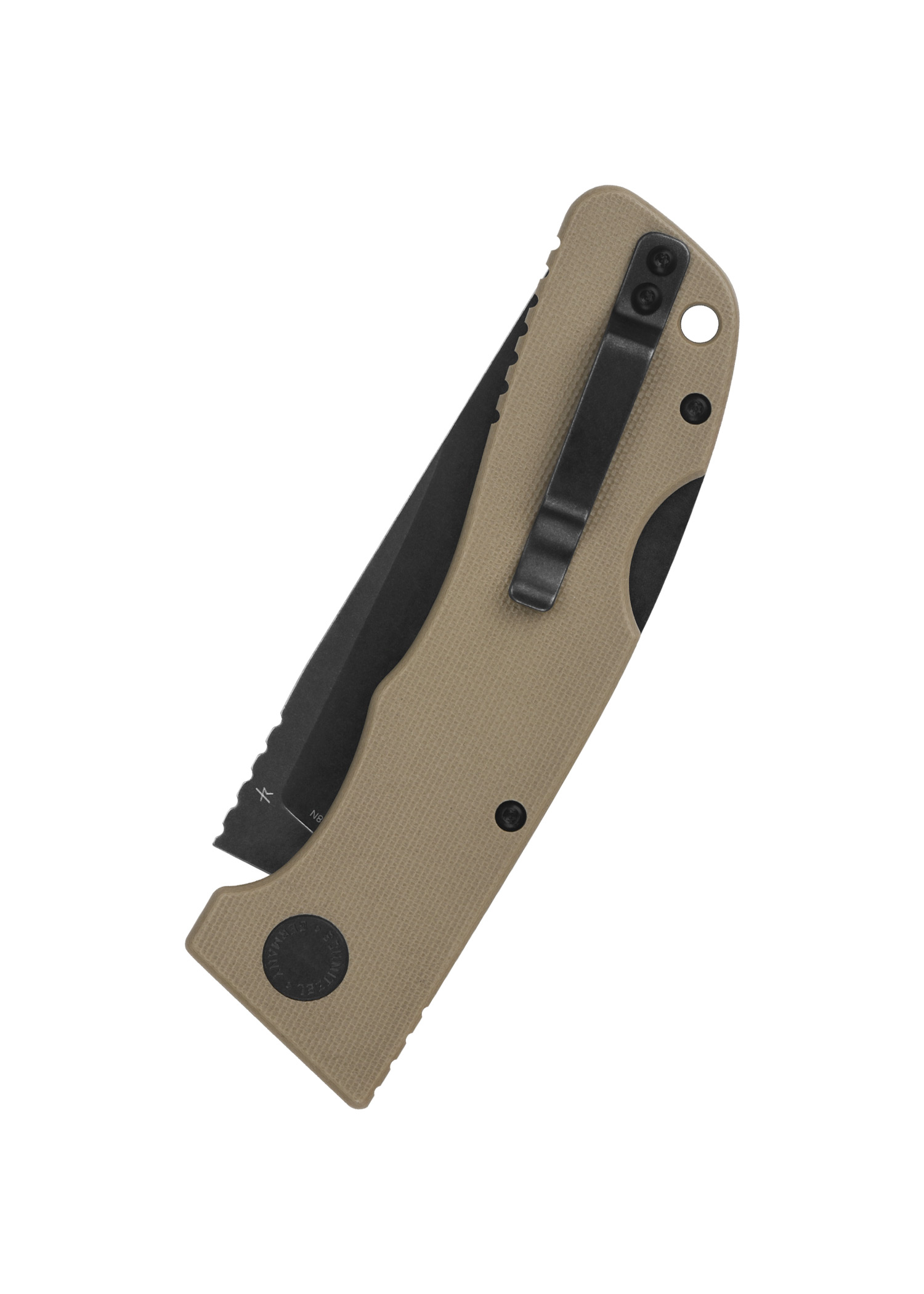 Schnitzel KVAR G10 Braun Taschenmesser mit Hosenclip – Bild 3