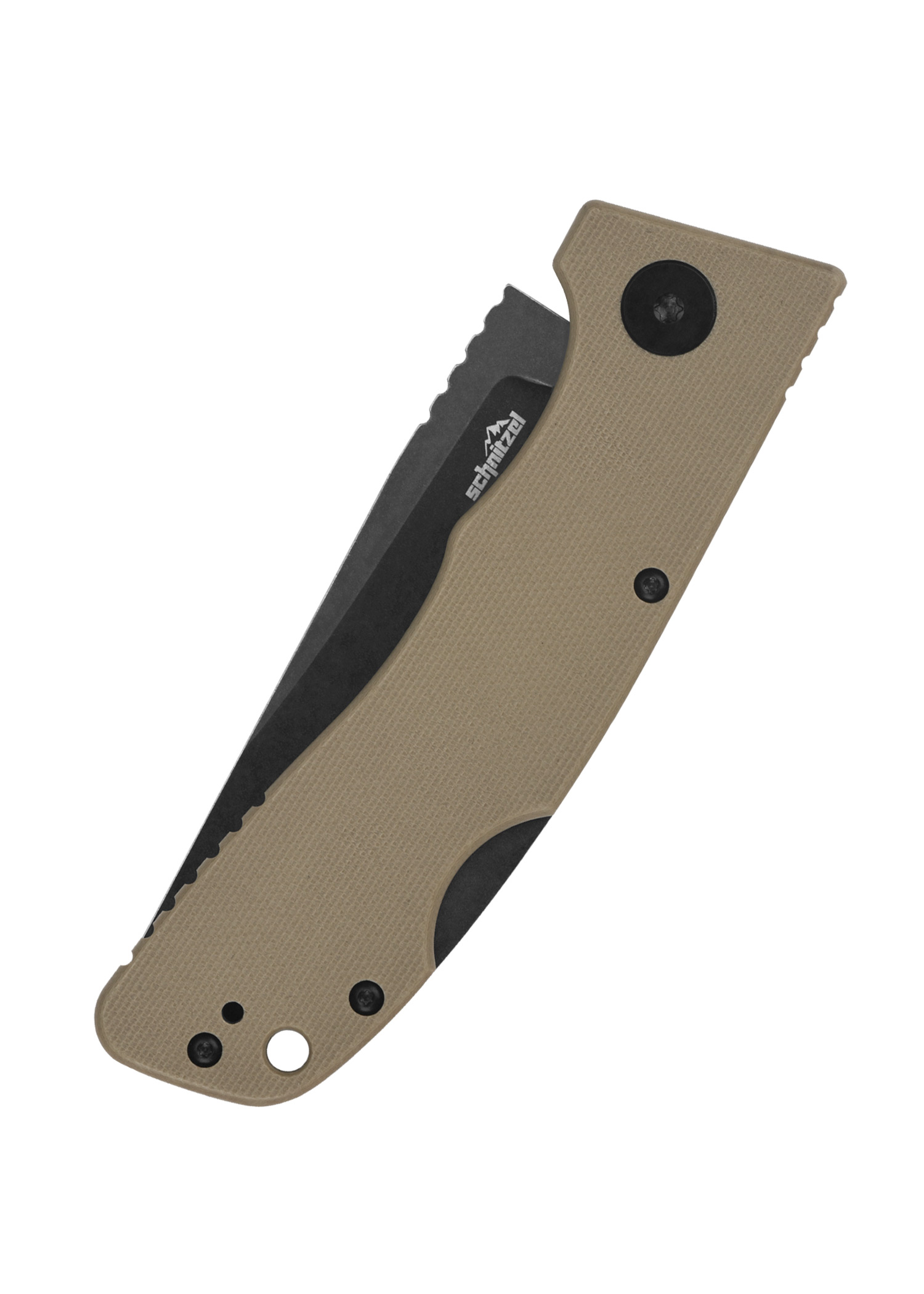 Schnitzel KVAR G10 Braun Taschenmesser mit Hosenclip – Bild 4