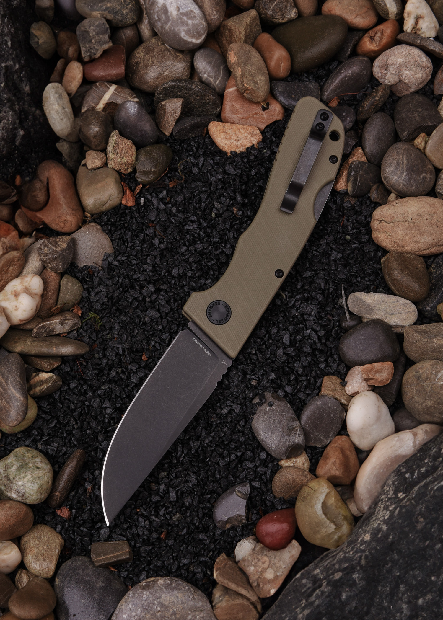 Schnitzel KVAR G10 Braun Taschenmesser mit Hosenclip – Bild 6