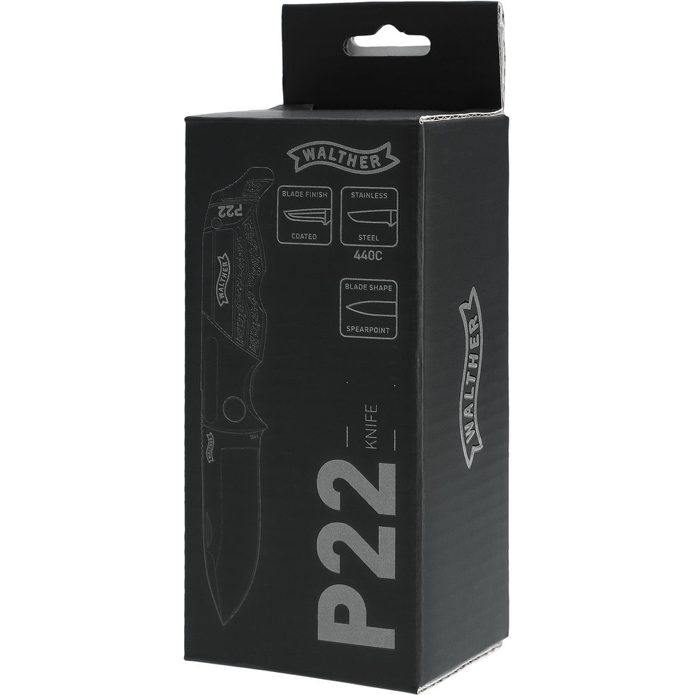 Walther P22 Knife, Taschenmesser, 440C-Stahl, Gürteltasche inklusive – Bild 5