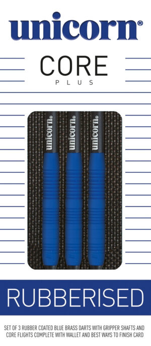 UNICORN Softdarts Core Rubber, messing, 18g., Blau
