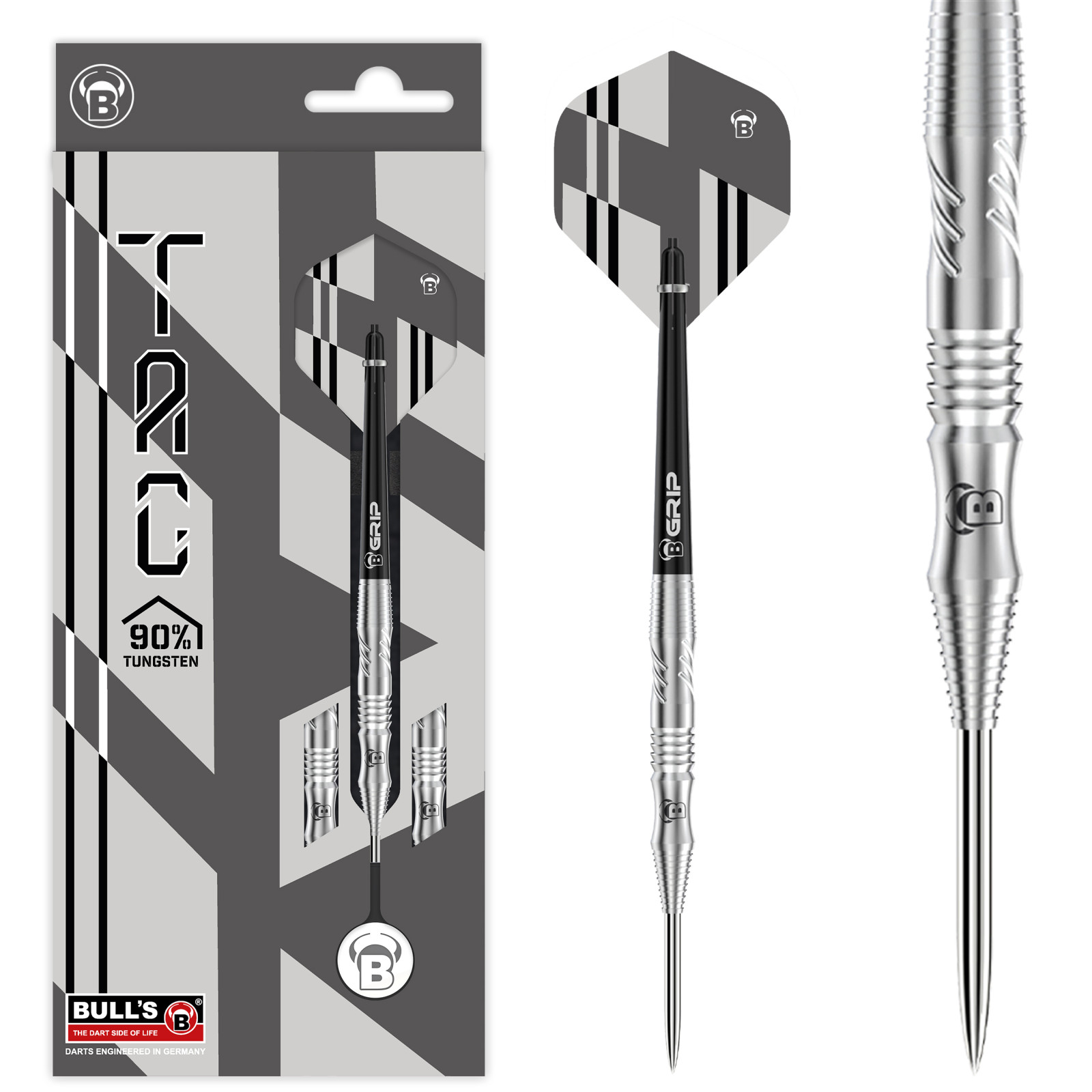 BULL`S Steeldarts, TAC T1, 90% Tungsten, 25g., Silber