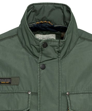 Camel Active leichte, sommerliche Herren Kurzjacke aus Baumwolle in grün – Bild 3