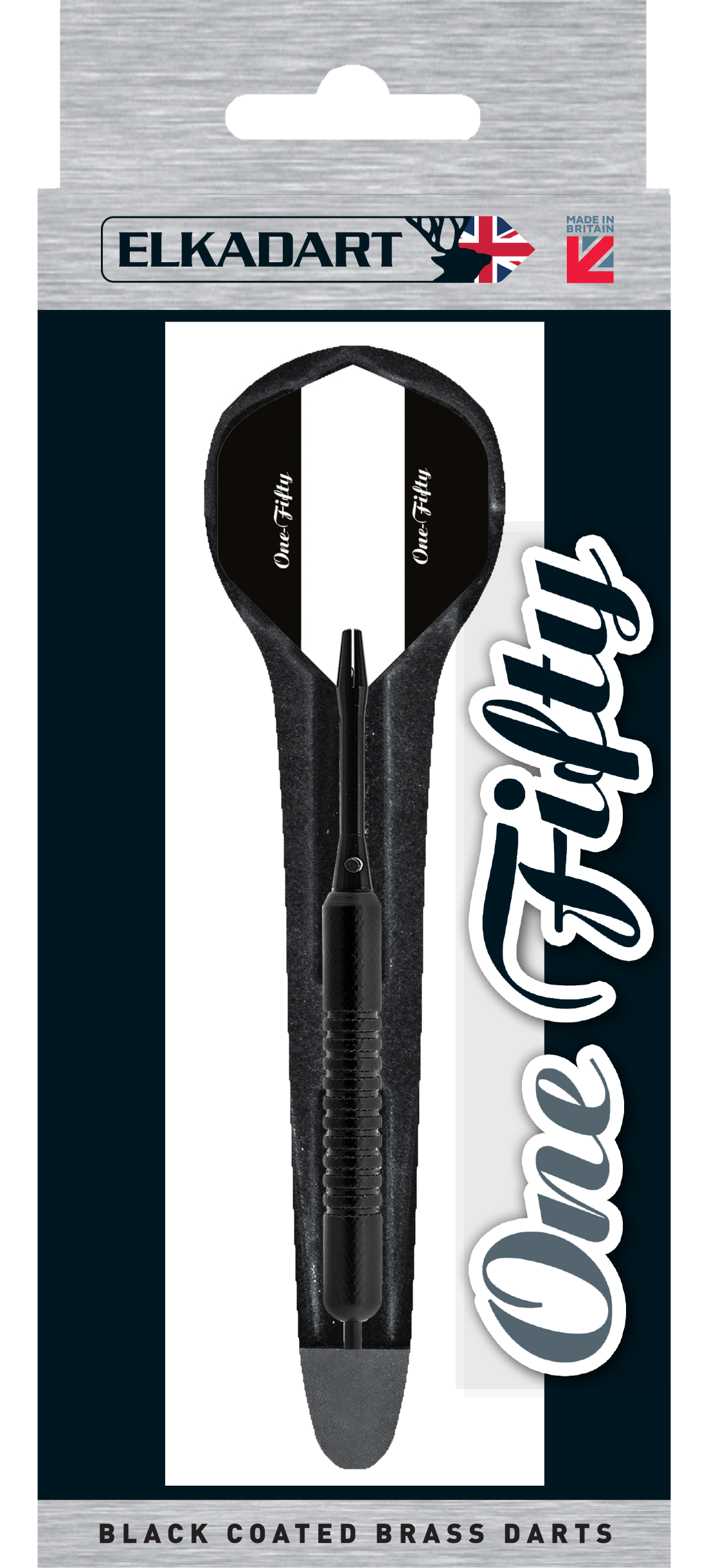 ELKADART One Fifty Black, Steel Dart, 22 Gramm, Messing