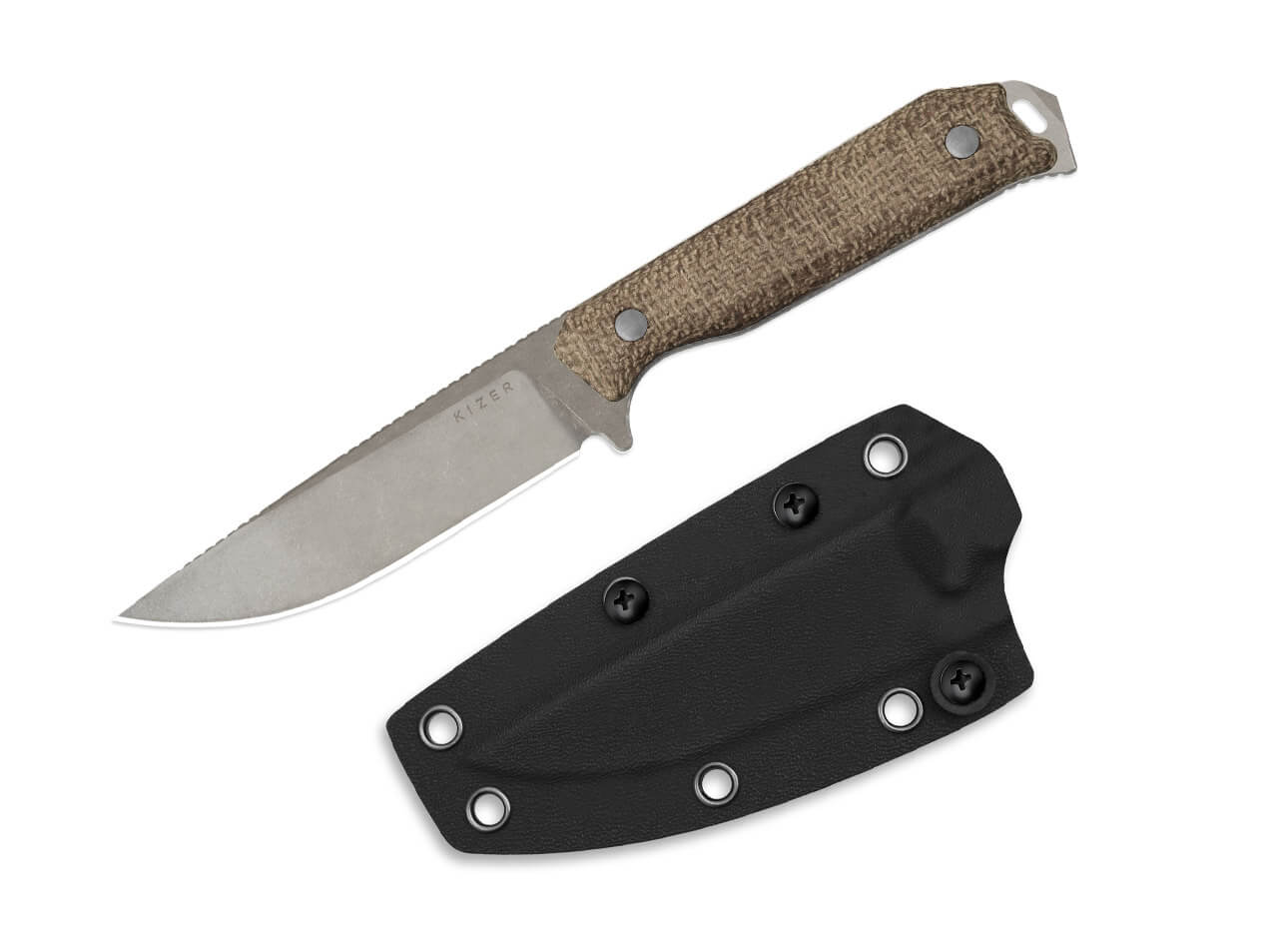 Kizer Begleiter Fix CPM-3V Natural Micarta, feststehendes Messer – Bild 7