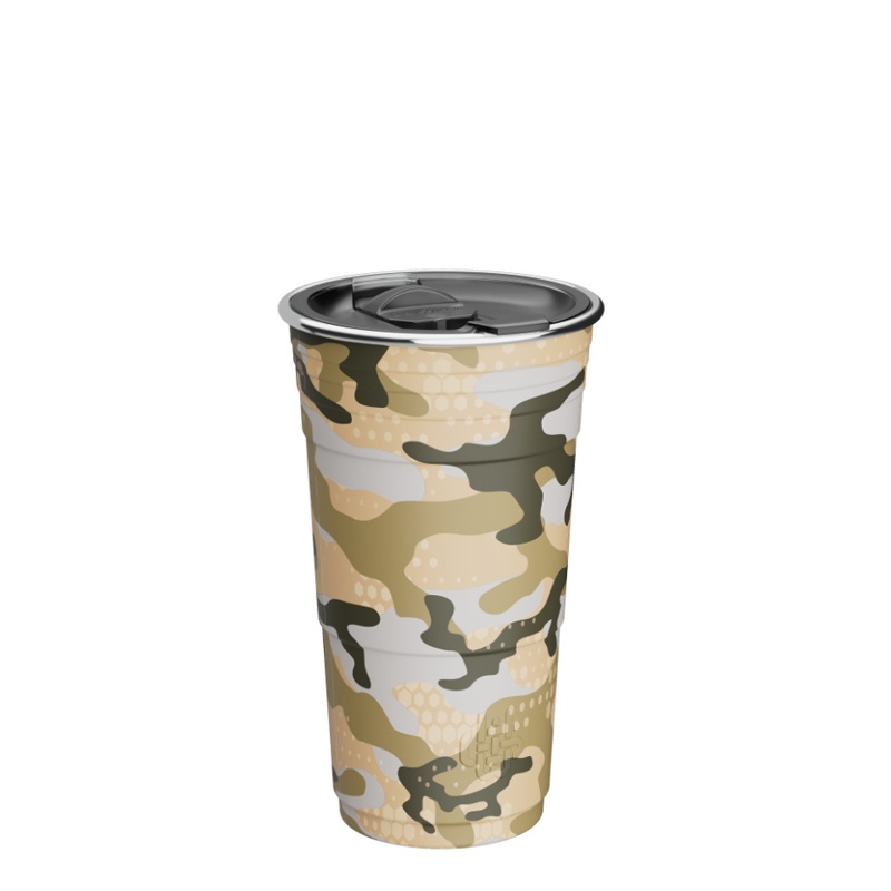 Wyld Gear WYLD CUP 16 OZ (473 ml), Trinkbecher, 18/8 Edelstahl, desert camo