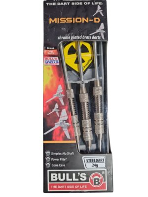 Steeldart, Bull's, Mission-D, Messing Chrom beschichtet, 24g, silber