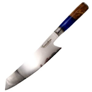 Tramuntana Küchenmesser Kiritsuke,67 Lagen Damast,VG10 Stahl, Epoxidharz Wurzelholzgriff