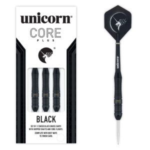 Steeldart Unicorn Core+ Br1, messing, 24g., Schwarz
