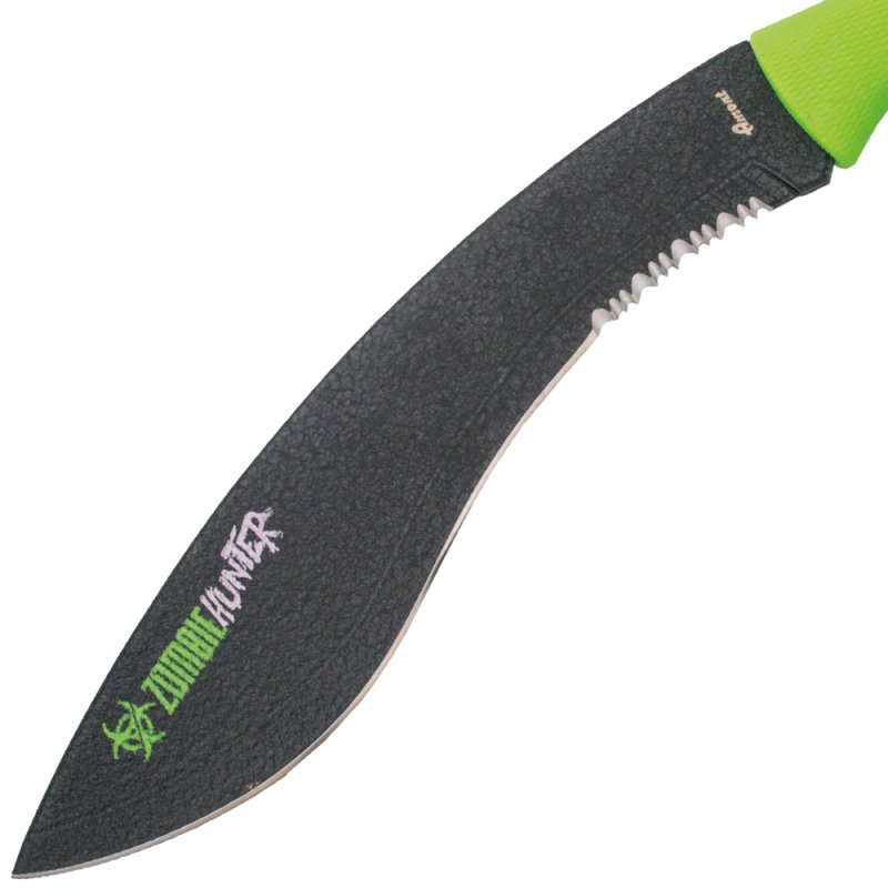 Amont Machete Buschmesser Zombie Hunter, grüner Griff, schwarz – Bild 3