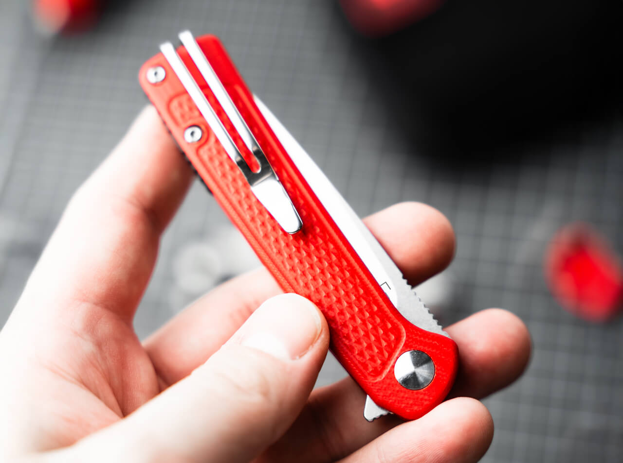 Böker Plus Fire Ant Red, Einhandmesser, Flipjoint – Bild 3