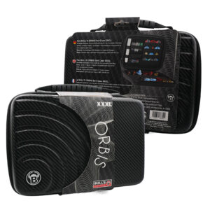 Bull´s Dartcase, Dartkoffer, Orbis 3XL,4 Dartsätze, Schwarz, 280x195x80mm