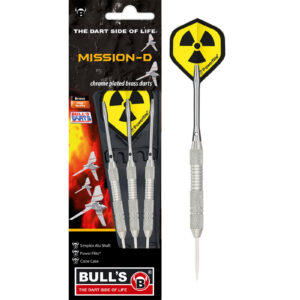 Steeldart, Bull's, Mission-D, Messing Chrom beschichtet, 22g, silber