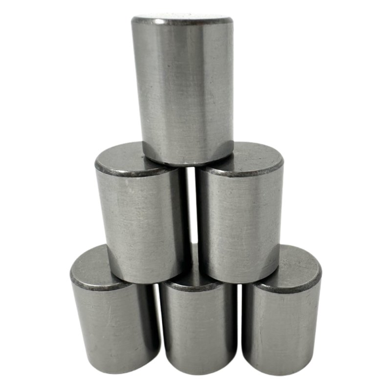 Luftgewehr, Luftpistolen, Stahlwalzen Zylinder, 6 Stk./24x17mm, Silber