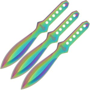 Golan 3er Set Wurfmesser, 15,7cm, Rainbowfarben, bunt