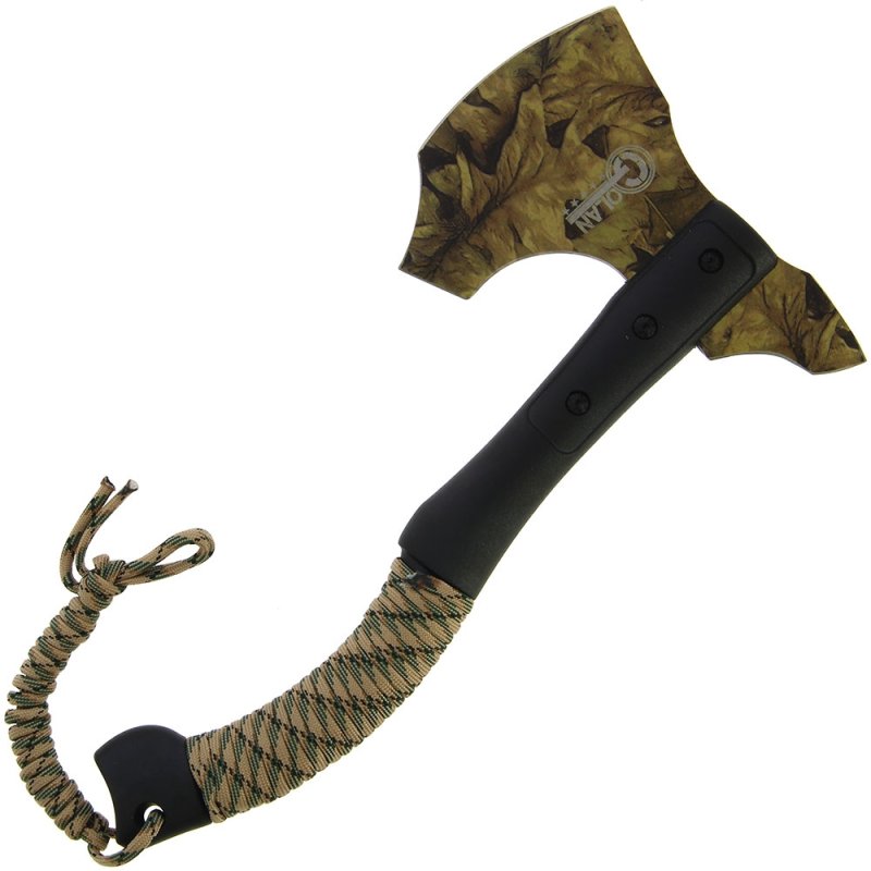 Golan Mehrzweck Axt mit Paracord, camour, Nylonscheide – Bild 3