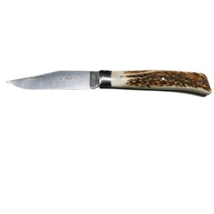 Laguiole Village Taschenmesser, L'Alpin, Hirschhorn, Gravur