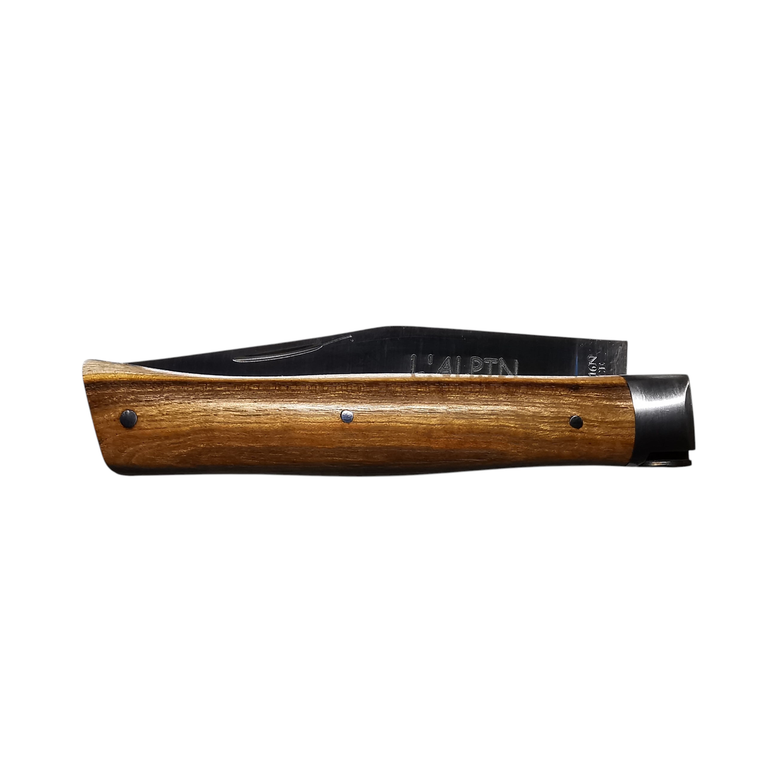 Laguiole Village Taschenmesser, L'Alpin, Pistazienholz, Wolfskopf – Bild 3
