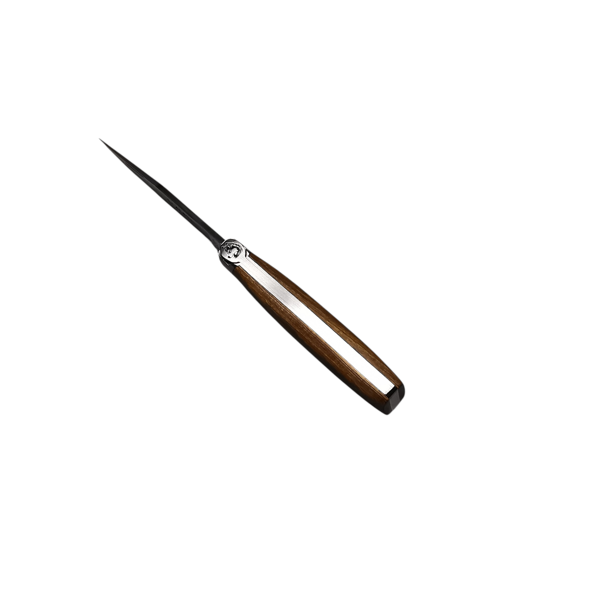 Laguiole Village Taschenmesser, L'Alpin, Pistazienholz, Wolfskopf – Bild 5