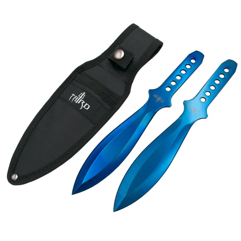 Third 2er Set Wurfmesser, 23cm, Blau – Bild 3
